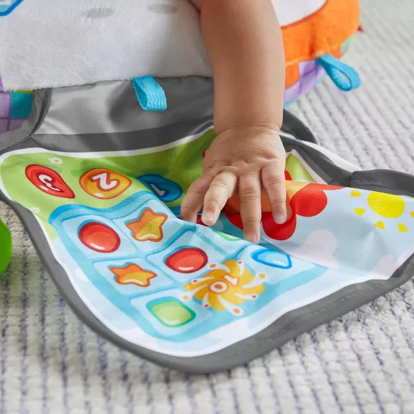 FisherPrice Baby Littlest Gamer Tummy Time Wedge with 2 Linkable Baby Toys for Newborn Gross Motor Skill amp Sensory DevelopmentLittlest Gamer Wedge