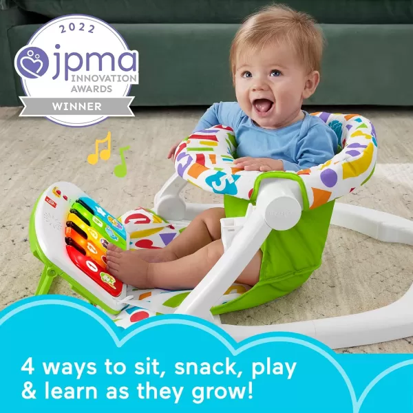 FisherPrice Baby Portable Baby Chair Kick amp Play Deluxe SitMeUp Seat With Piano Learning Toy amp Snack Tray For Infants To ToddlersPinkKampP Sit Me Up Green