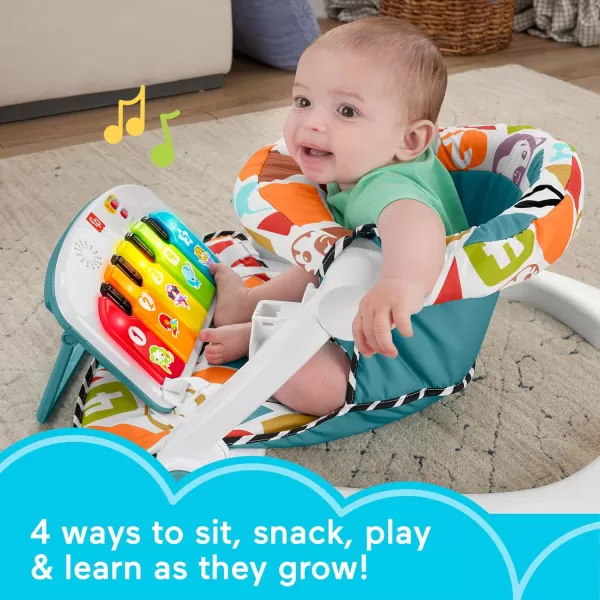 FisherPrice Baby Portable Baby Chair Kick amp Play Deluxe SitMeUp Seat With Piano Learning Toy amp Snack Tray For Infants To ToddlersPinkKampP Sit Me Up Colorful