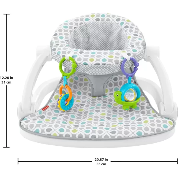 FisherPrice Baby Portable Chair SitMeUp Floor Seat With Developmental Toys amp Machine Washable Seat Pad Honeydew DropFisherPrice Baby Portable Chair SitMeUp Floor Seat With Developmental Toys amp Machine Washable Seat Pad Honeydew Drop