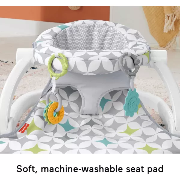 FisherPrice Baby Portable Chair SitMeUp Floor Seat with Developmental Toys amp Machine Washable Seat Pad Starlight BurstsFisherPrice Baby Portable Chair SitMeUp Floor Seat with Developmental Toys amp Machine Washable Seat Pad Starlight Bursts