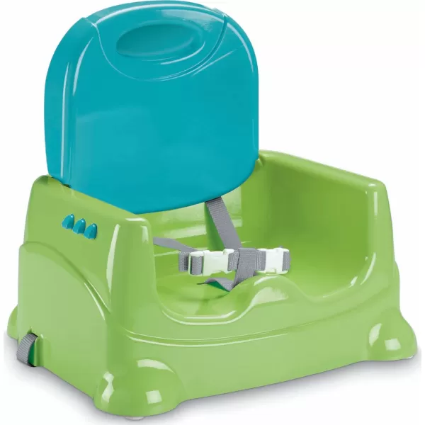 FisherPrice Baby Portable Toddler Booster Seat Healthy Care Travel Dining Chair with Dishwasher Safe Tray GreenBlueGreen