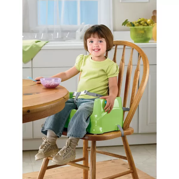 FisherPrice Baby Portable Toddler Booster Seat Healthy Care Travel Dining Chair with Dishwasher Safe Tray GreenBlueGreen