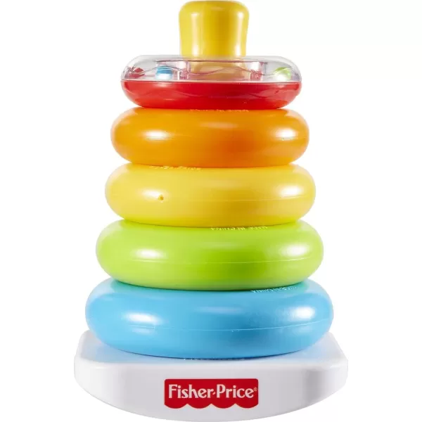 FisherPrice Baby Stacking Toy RockAStack RolyPoly Base With 5 Colorful Rings For Ages 6 MonthsRockAStack