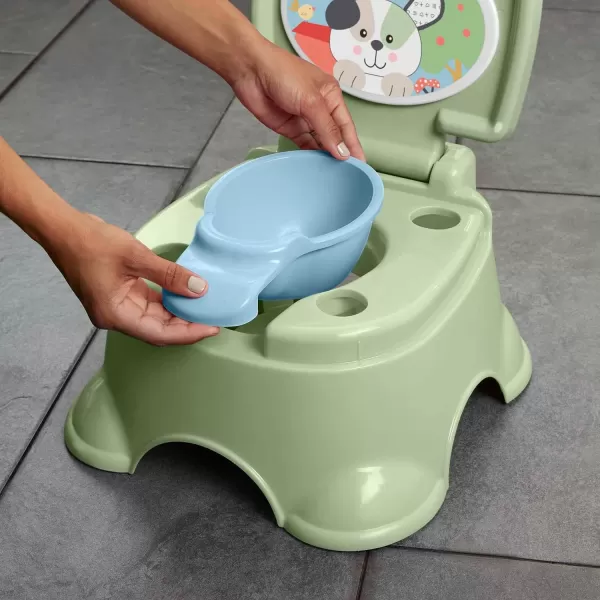 FisherPrice Baby Toddler Toilet 3In1 Puppy Perfection Potty Training Seat And Step Stool With Removable RingLearntoFlush Potty  Puppy