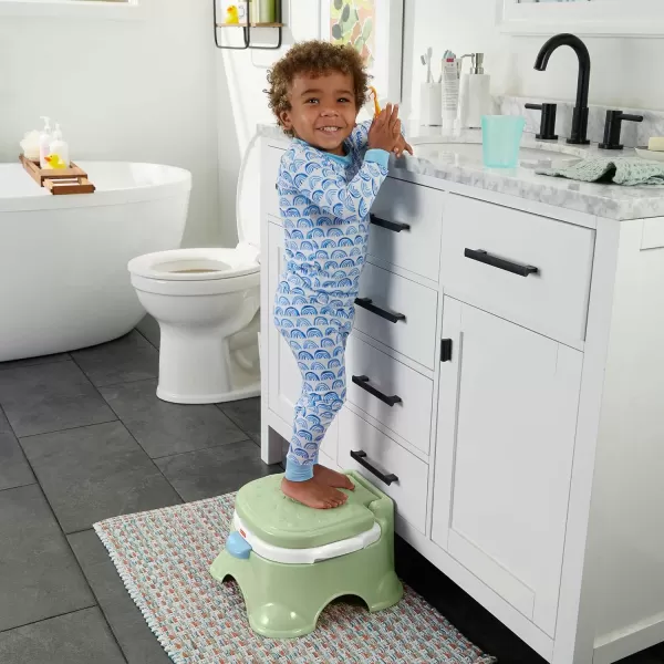 FisherPrice Baby Toddler Toilet 3In1 Puppy Perfection Potty Training Seat And Step Stool With Removable RingLearntoFlush Potty  Puppy