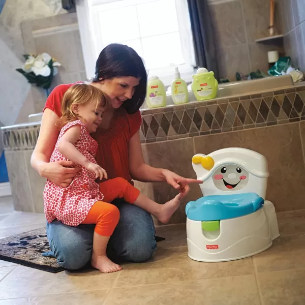 FisherPrice Baby Toddler Toilet 3In1 Puppy Perfection Potty Training Seat And Step Stool With Removable RingLearntoFlush Potty Frustration Free Packaging