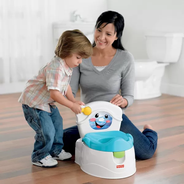 FisherPrice Baby Toddler Toilet 3In1 Puppy Perfection Potty Training Seat And Step Stool With Removable RingLearntoFlush Potty Frustration Free Packaging