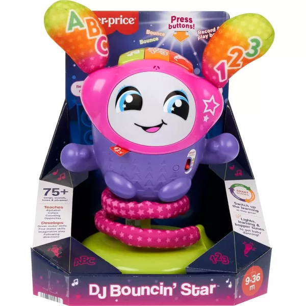 FisherPrice Baby amp Toddler Learning Toy DJ Bouncin Star with Music Lights amp Bouncing Action for Ages 9 MonthsFisherPrice Baby amp Toddler Learning Toy DJ Bouncin Star with Music Lights amp Bouncing Action for Ages 9 Months