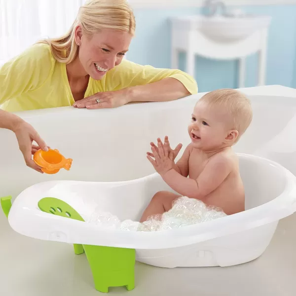 FisherPrice Baby to Toddler Bath 4In1 Sling N Seat Tub with Removable Infant Support and 2 Toys Pacific PebbleGreen