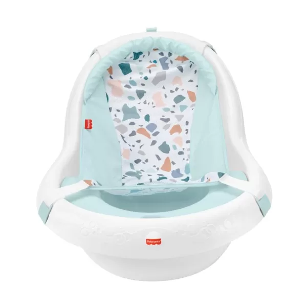 FisherPrice Baby to Toddler Bath 4In1 Sling N Seat Tub with Removable Infant Support and 2 Toys Pacific PebblePacific Pebble