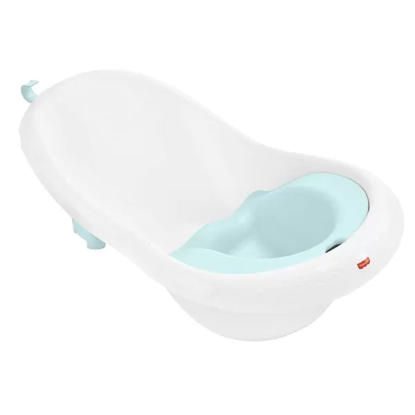 FisherPrice Baby to Toddler Bath 4In1 Sling N Seat Tub with Removable Infant Support and 2 Toys Pacific PebblePacific Pebble