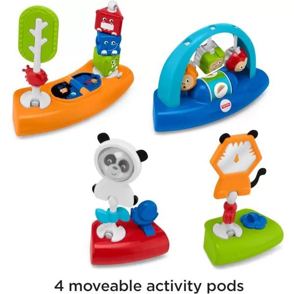 FisherPrice Baby to Toddler Toy 3in1 Spin amp Sort Activity Center and Play Table with 10 Activities Happy Dots Amazon ExclusiveRetro Roar