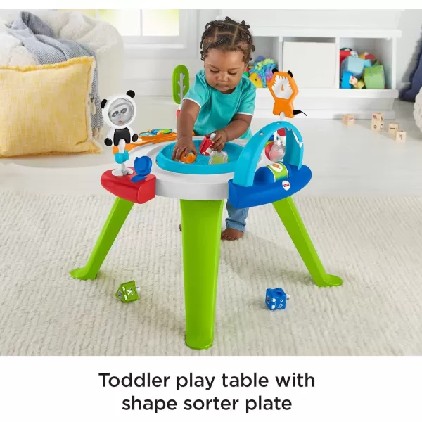 FisherPrice Baby to Toddler Toy 3in1 Spin amp Sort Activity Center and Play Table with 10 Activities Happy Dots Amazon ExclusiveRetro Roar