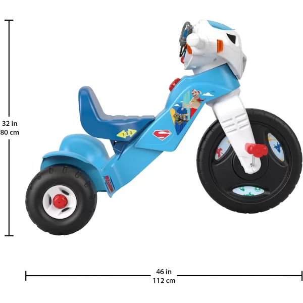 FisherPrice DC League Of SuperPets Toddler Tricycle Lights amp Sounds Trike Bike With Handlebar Grips And Movie Phrases For Preschool KidsFisherPrice DC League Of SuperPets Toddler Tricycle Lights amp Sounds Trike Bike With Handlebar Grips And Movie Phrases For Preschool Kids