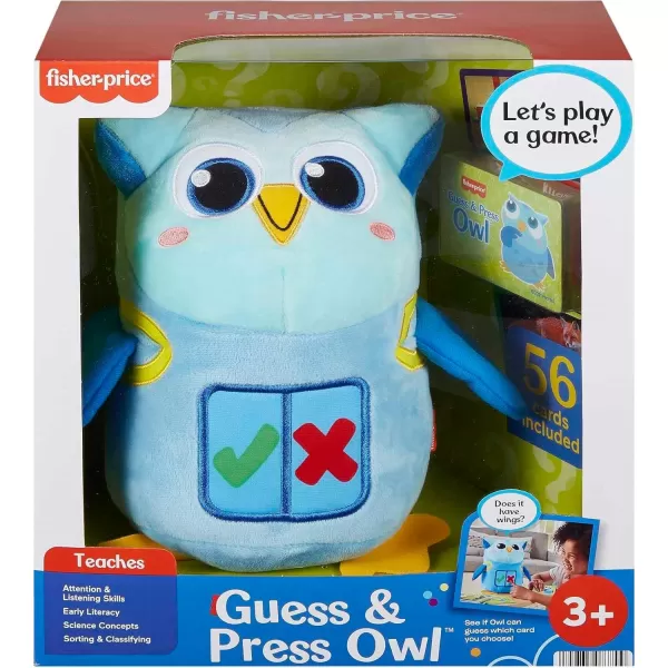 FisherPrice Electronic Learning Toy Guess amp Press Owl Interactive Plush with Games for Preschool Kids Ages 3 YearsFisherPrice Electronic Learning Toy Guess amp Press Owl Interactive Plush with Games for Preschool Kids Ages 3 Years