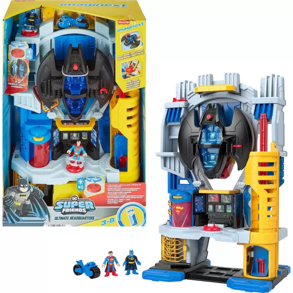 FisherPrice Imaginext DC Super Friends Batman Playset Ultimate Headquarters 2Ft Tall with Lights Sounds Figures amp Accessories for Ages 3 YearsHeadquarters