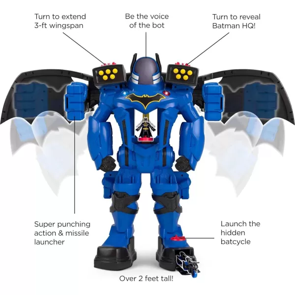 FisherPrice Imaginext DC Super Friends Batman Robot Playset Batbot Xtreme 30 Inches Tall with Figure amp 11 Pieces for Preschool Kids Ages 3 Years Amazon ExclusiveFrustrationFree Packaging