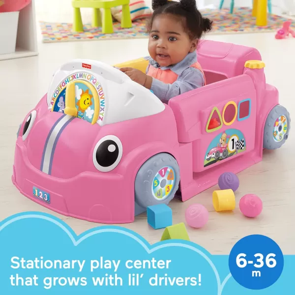 FisherPrice Laugh amp Learn Baby Activity Center Crawl Around Car Interactive Playset with Smart Stages for Infants amp Toddlers Pink Amazon ExclusiveCrawl Around Car u2013 Pink