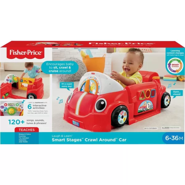 FisherPrice Laugh amp Learn Baby Activity Center Crawl Around Car with Music Lights and Smart Stages for Infants and Toddlers Red Amazon ExclusiveCrawl Around Car u2013 Red