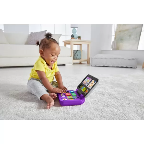 FisherPrice Laugh amp Learn Baby amp Toddler Toy Lil Gamer Pretend Video Game with Lights amp Learning Songs for Ages 6 MonthsBlueLil Gamer  Laptop