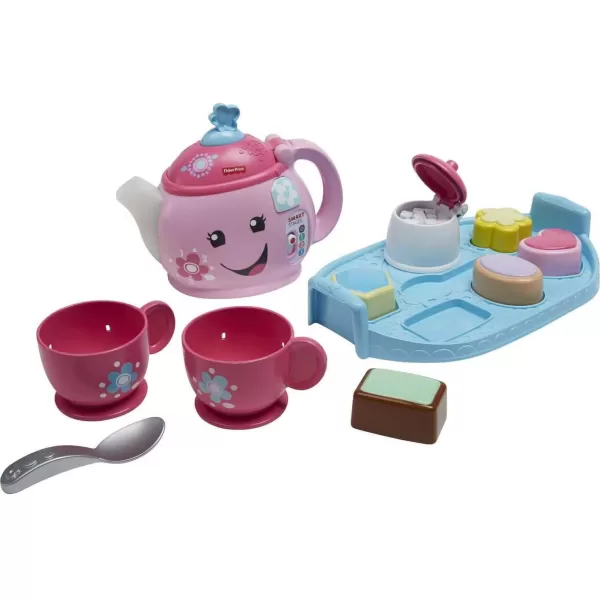 FisherPrice Laugh amp Learn Toddler Learning Toy Sweet Manners Tea Set With Smart Stages For Pretend Play Ages 18 MonthsStandard Packaging