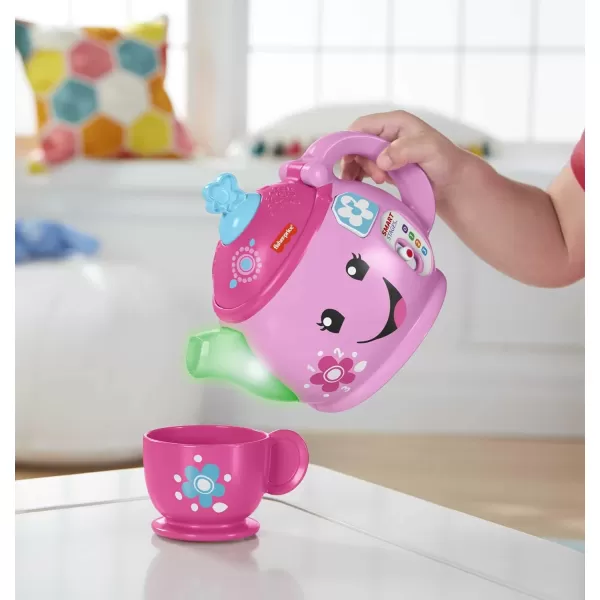 FisherPrice Laugh amp Learn Toddler Learning Toy Sweet Manners Tea Set With Smart Stages For Pretend Play Ages 18 MonthsStandard Packaging