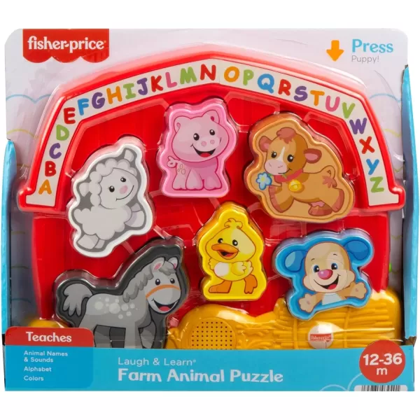 FisherPrice Laugh amp Learn Toddler Shape Sorting Toy Farm Animal Puzzle With Music amp Sounds For Ages 1 YearsRedFisherPrice Laugh amp Learn Toddler Shape Sorting Toy Farm Animal Puzzle With Music amp Sounds For Ages 1 YearsRed