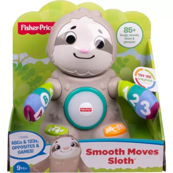 FisherPrice Linkimals Learning Toy Smooth Moves Sloth With Interactive Music And Lights For Infants And ToddlersFisherPrice Linkimals Learning Toy Smooth Moves Sloth With Interactive Music And Lights For Infants And Toddlers