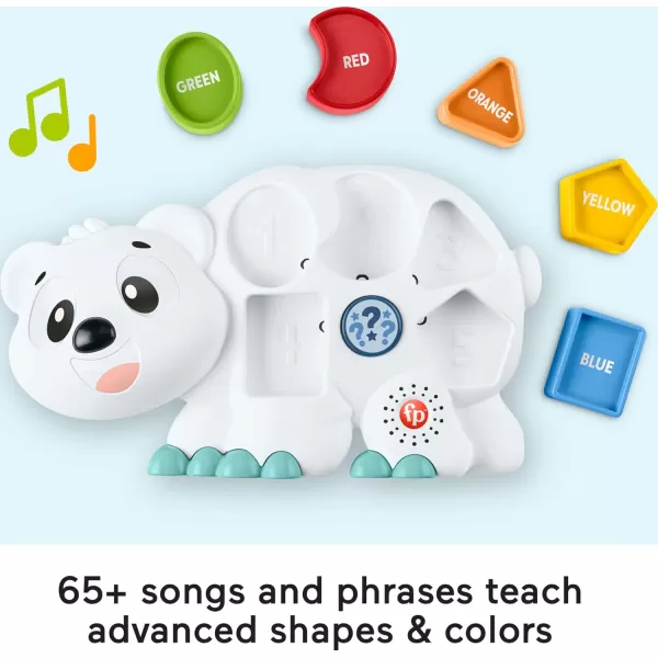 FisherPrice Linkimals Toddler Learning Toy Puzzlin Shapes Polar Bear with Interactive Lights amp Music for Ages 18 MonthsFisherPrice Linkimals Toddler Learning Toy Puzzlin Shapes Polar Bear with Interactive Lights amp Music for Ages 18 Months