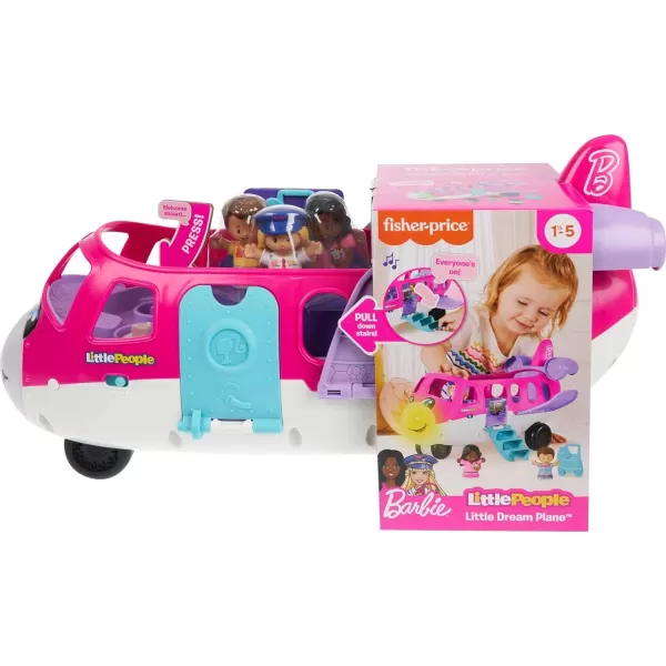 FisherPrice Little People Barbie Toddler Toy Little Dream Plane with Lights Music amp Figures for Pretend Play Ages 18 MonthsFisherPrice Little People Barbie Toddler Toy Little Dream Plane with Lights Music amp Figures for Pretend Play Ages 18 Months