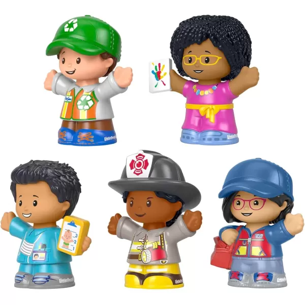 FisherPrice Little People Toddler Toys Community Heroes Figure Set with 5 Characters for Pretend Play Ages 1 YearsFisherPrice Little People Toddler Toys Community Heroes Figure Set with 5 Characters for Pretend Play Ages 1 Years