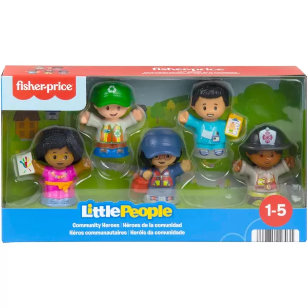 FisherPrice Little People Toddler Toys Community Heroes Figure Set with 5 Characters for Pretend Play Ages 1 YearsFisherPrice Little People Toddler Toys Community Heroes Figure Set with 5 Characters for Pretend Play Ages 1 Years