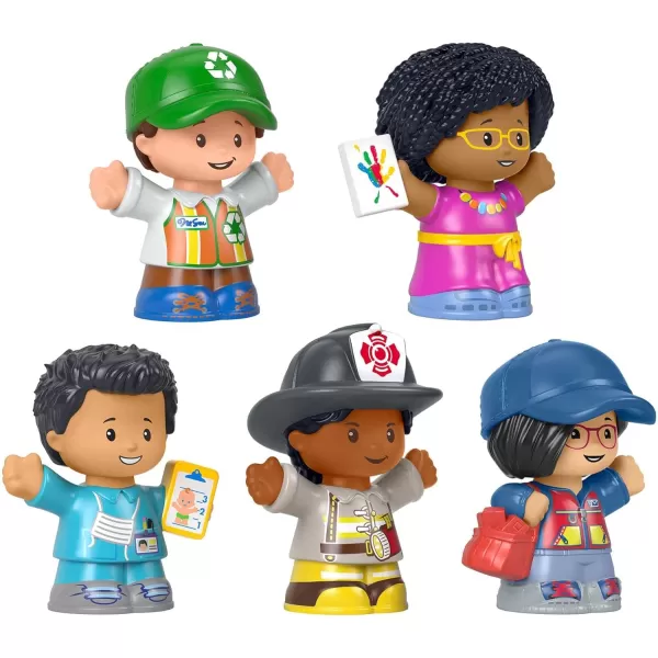 FisherPrice Little People Toddler Toys Community Heroes Figure Set with 5 Characters for Pretend Play Ages 1 YearsFisherPrice Little People Toddler Toys Community Heroes Figure Set with 5 Characters for Pretend Play Ages 1 Years