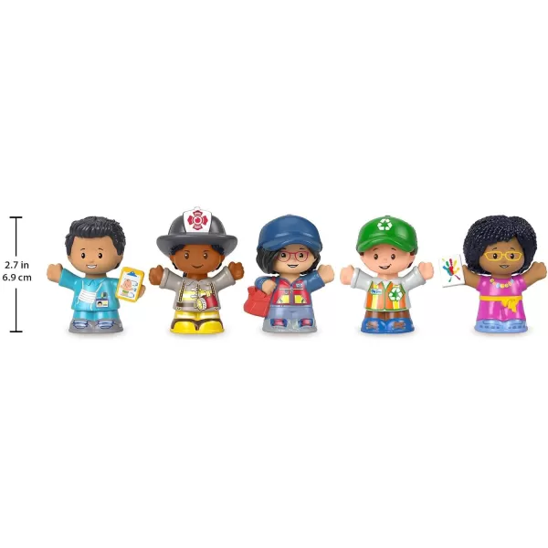 FisherPrice Little People Toddler Toys Community Heroes Figure Set with 5 Characters for Pretend Play Ages 1 YearsFisherPrice Little People Toddler Toys Community Heroes Figure Set with 5 Characters for Pretend Play Ages 1 Years