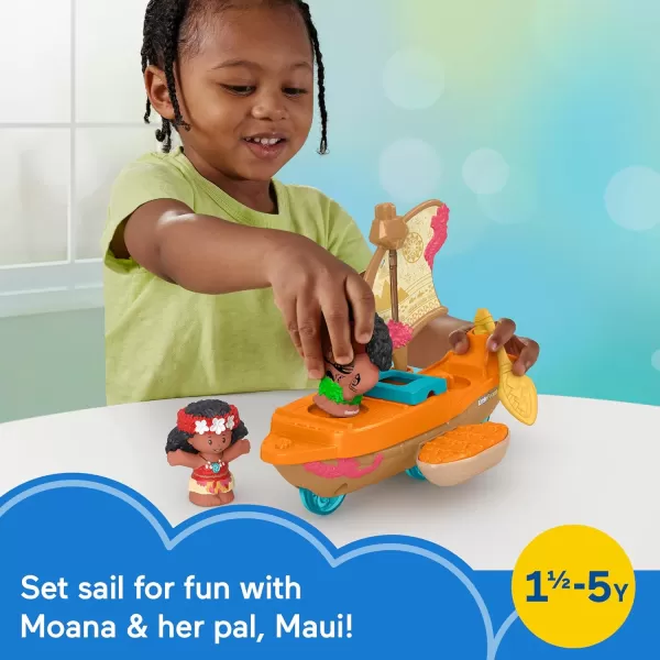 FisherPrice Little People Toddler Toys Disney Princess Moana amp Mauis Canoe Sail Boat with 2 Figures for Ages 18 MonthsFisherPrice Little People Toddler Toys Disney Princess Moana amp Mauis Canoe Sail Boat with 2 Figures for Ages 18 Months