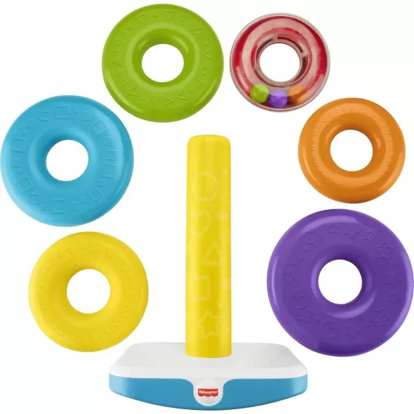 FisherPrice Toddler Toy Giant RockAStack 6 Stacking Rings with RolyPoly Base for Ages 1 Years 14 Inches TallFisherPrice Toddler Toy Giant RockAStack 6 Stacking Rings with RolyPoly Base for Ages 1 Years 14 Inches Tall