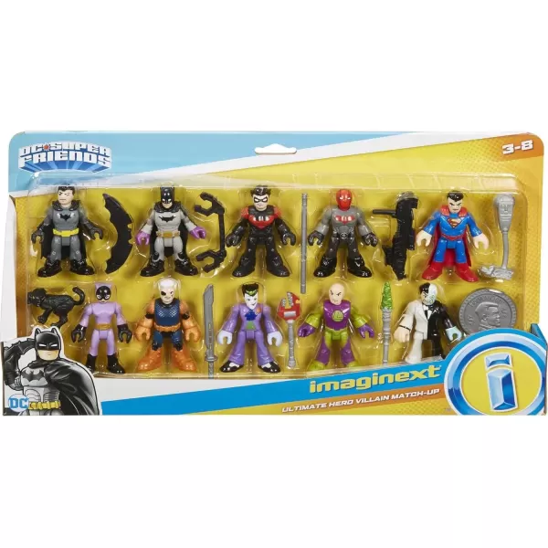 Imaginext DC Super Friends Batman Figure Multipack Ultimate Hero Villain MatchUp 10 Characters amp 10 Accessories for Ages 3 Years Amazon ExclusiveFisherPrice Figures