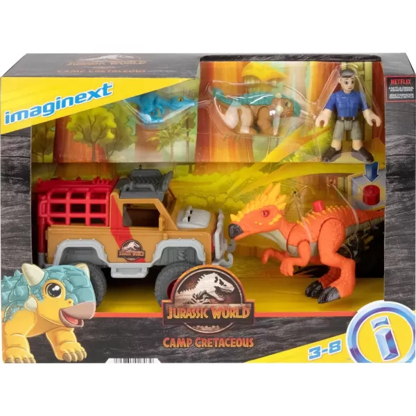 Imaginext Jurassic World Camp Cretaceous Runaway Dinos 5Piece Dinosaur Toy Set with Ben and Bumpy for Kids Ages 3 YearsImaginext Jurassic World Camp Cretaceous Runaway Dinos 5Piece Dinosaur Toy Set with Ben and Bumpy for Kids Ages 3 Years