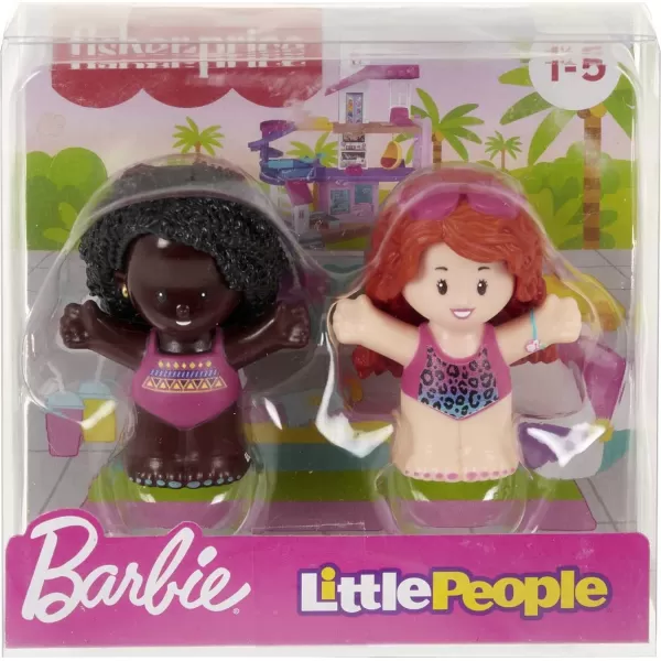 Little People Barbie Toddler Toys Wellness Figure Pack 2 Characters for Pretend Play Ages 18 MonthsSwimming