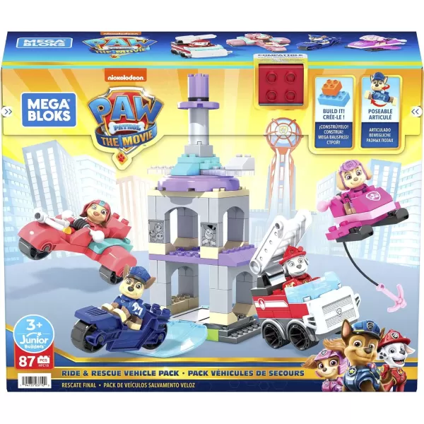 MEGA BLOKS Paw Patrol Toddler Building Blocks Toy Cars Ride amp Rescue Vehicle Pack with 87 Pieces 4 Figures Gift Ideas for Kids Age 3 YearsMEGA BLOKS Paw Patrol Toddler Building Blocks Toy Cars Ride amp Rescue Vehicle Pack with 87 Pieces 4 Figures Gift Ideas for Kids Age 3 Years