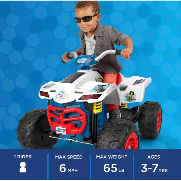 Power Wheels DC League of SuperPets RideOn Toy Racing Atv Battery Powered Vehicle for Preschool Kids Ages 37 YearsSuper Pets ATV  Battery