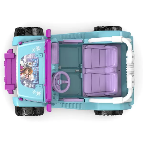 Power Wheels Disney Frozen Jeep Wrangler RideOn Battery Powered Vehicle with Music Sounds amp Storage Preschool Kids Ages 3 YearsFrozen Jeep