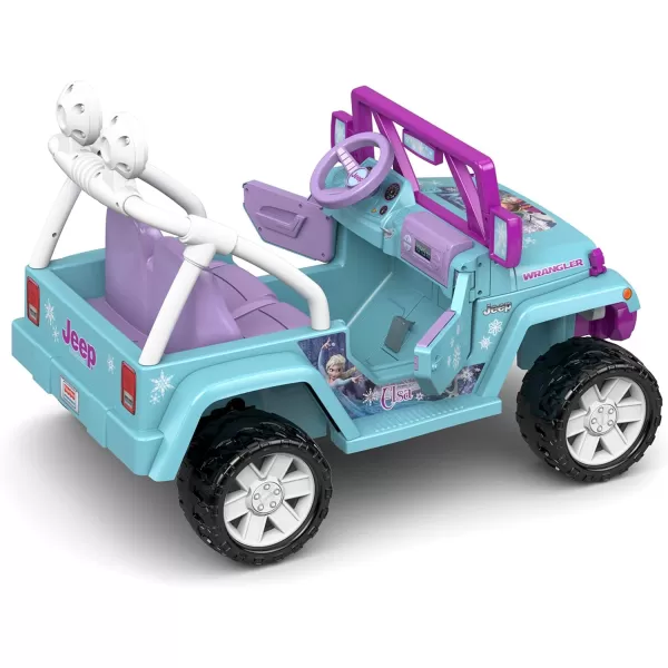 Power Wheels Disney Frozen Jeep Wrangler RideOn Battery Powered Vehicle with Music Sounds amp Storage Preschool Kids Ages 3 YearsFrozen Jeep