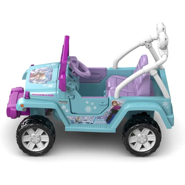 Power Wheels Disney Frozen Jeep Wrangler RideOn Battery Powered Vehicle with Music Sounds amp Storage Preschool Kids Ages 3 YearsFrozen Jeep