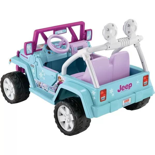 Power Wheels Disney Frozen Jeep Wrangler RideOn Battery Powered Vehicle with Music Sounds amp Storage Preschool Kids Ages 3 YearsFrozen Jeep