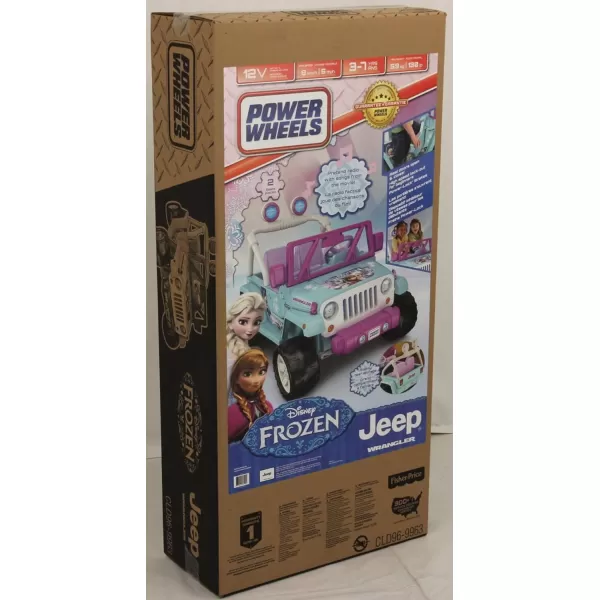 Power Wheels Disney Frozen Jeep Wrangler RideOn Battery Powered Vehicle with Music Sounds amp Storage Preschool Kids Ages 3 YearsFrozen Jeep