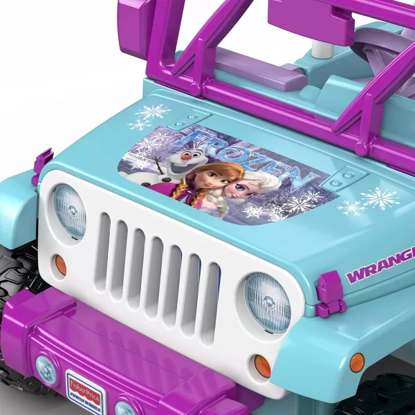 Power Wheels Disney Frozen Jeep Wrangler RideOn Battery Powered Vehicle with Music Sounds amp Storage Preschool Kids Ages 3 YearsFrozen Jeep