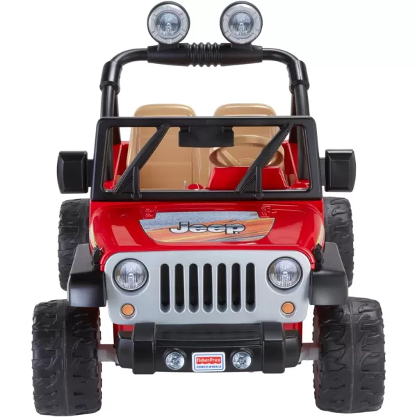 Power Wheels Jeep Wrangler RideOn Battery Powered Vehicle With Charger amp Storage Area For Preschool Kids Ages 3 Years Seats 2 RedRed