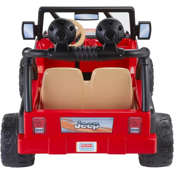 Power Wheels Jeep Wrangler RideOn Battery Powered Vehicle With Charger amp Storage Area For Preschool Kids Ages 3 Years Seats 2 RedRed